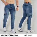 JEANS CARGO CABALLERO AZUL REF. 2044-1